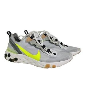 Nike Men's React Element 55 Spruce Aura Volt Athletic Sneakers Shoes Gray Size 8